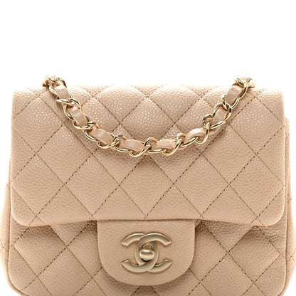 Chanel Caviar Quilted Mini Square Flap Beige 8 of 12