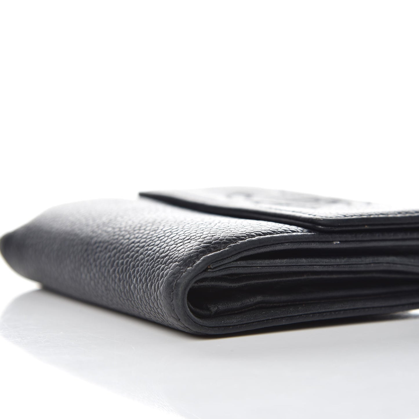 Caviar Timeless CC Compact French Wallet Black