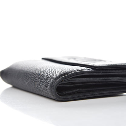 Chanel Caviar Timeless CC Compact French Wallet Black 10 of 14