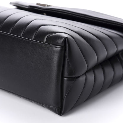 Saint Laurent Calfskin Y Quilted Monogram Medium Loulou Chain Satchel Black 7 of 11