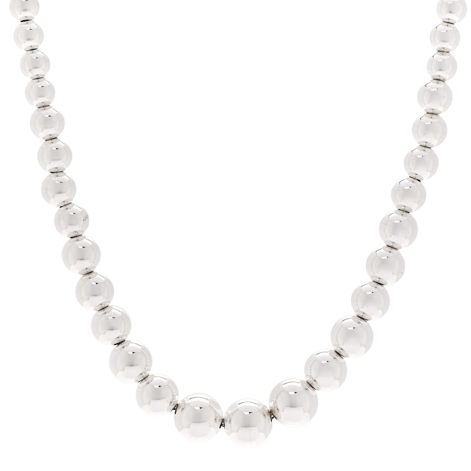 Tiffany Sterling Silver Hardwear Graduated Ball Necklace 1 of 5