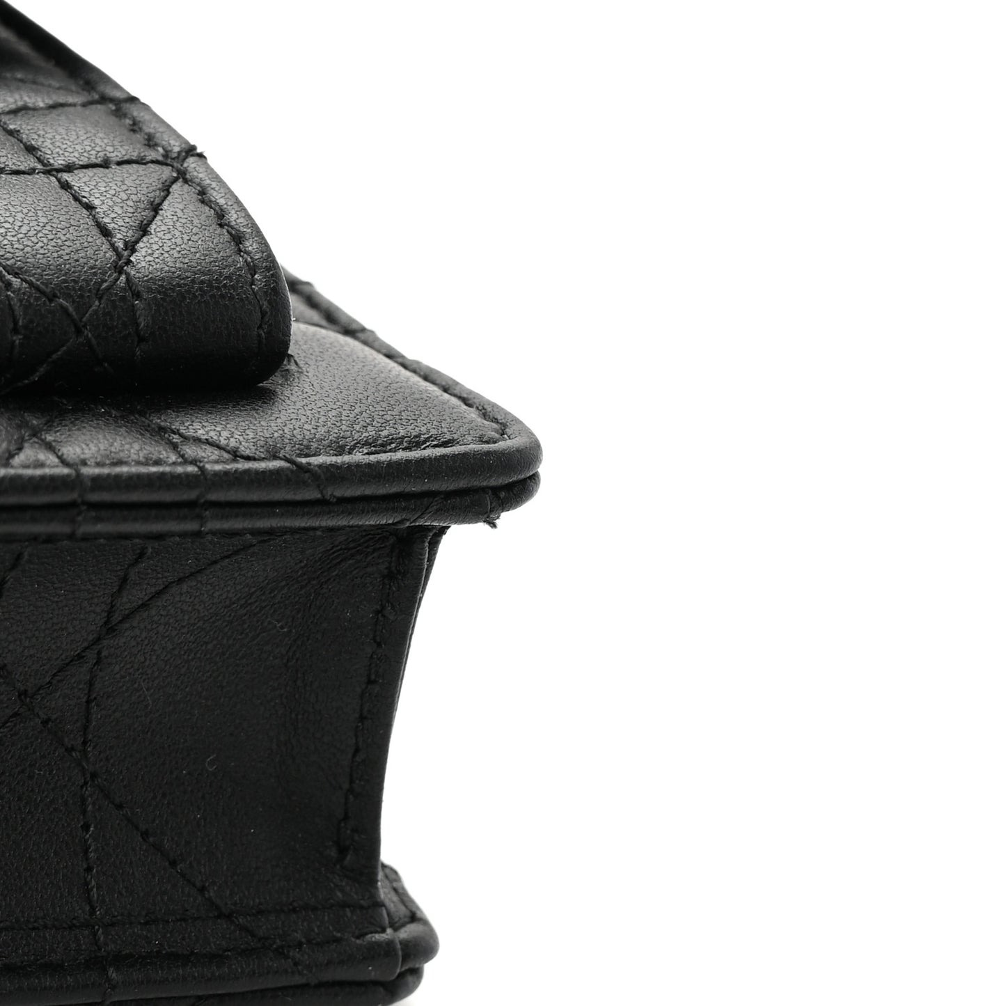 Lambskin Cannage Miss Dior Chain Pouch Black