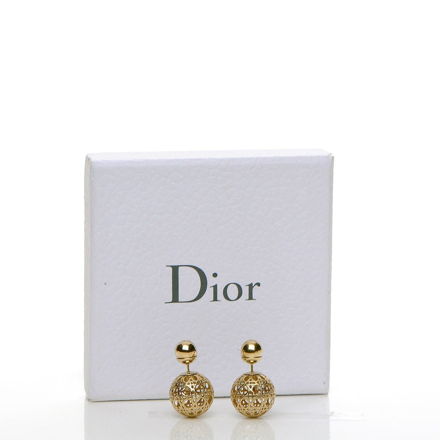 Cannage Mise En Dior Tribal Earrings Gold