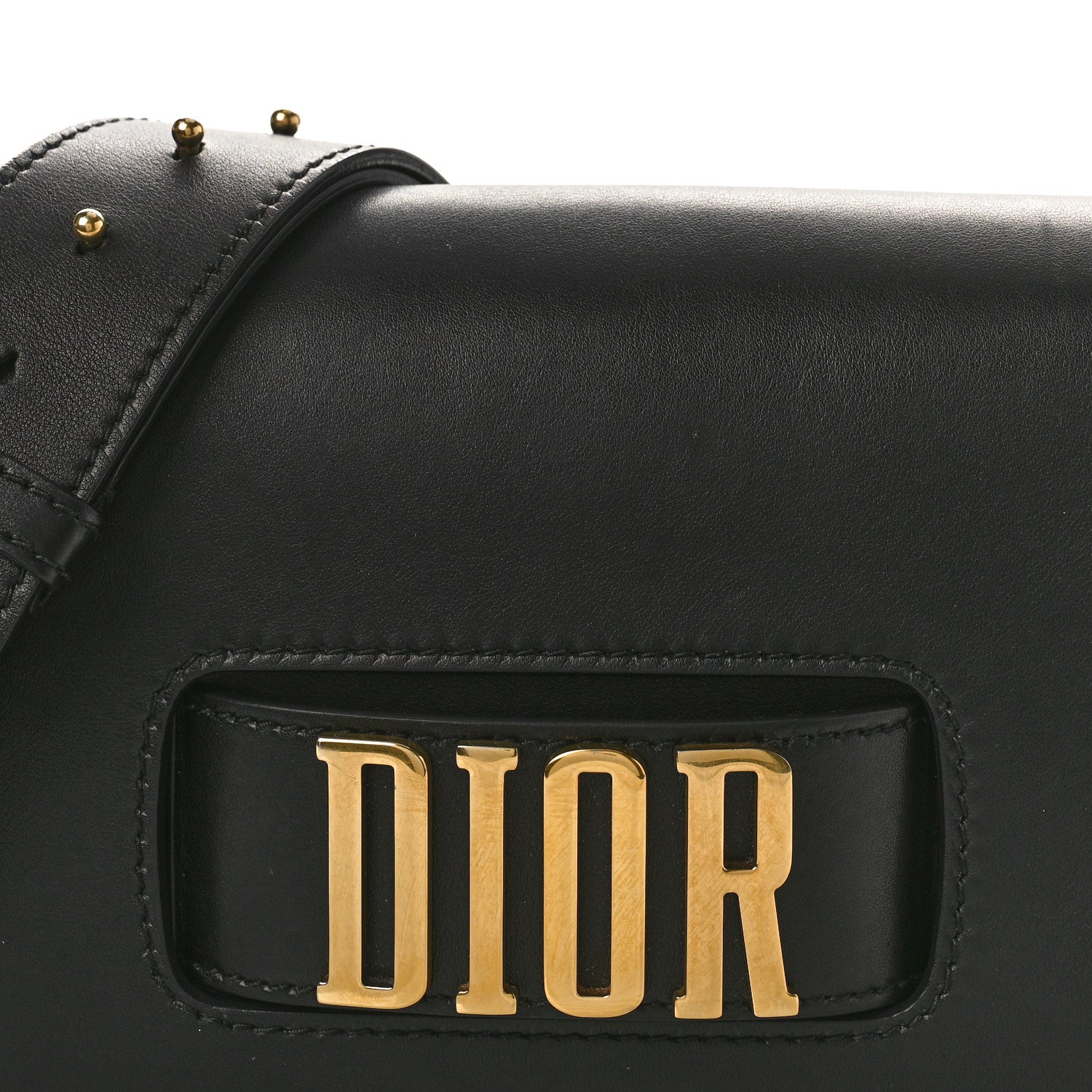 Christian Dior CHRISTIAN DIOR Smooth Calfskin Dio(r)evolution Flap Bag Black 9 of 10