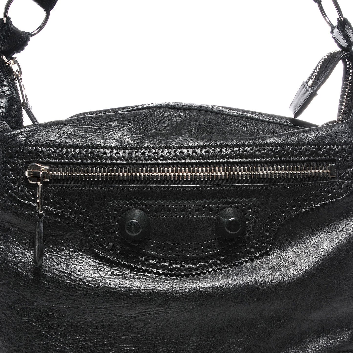 Agneau Giant Brogues Hardware Day Hobo Black