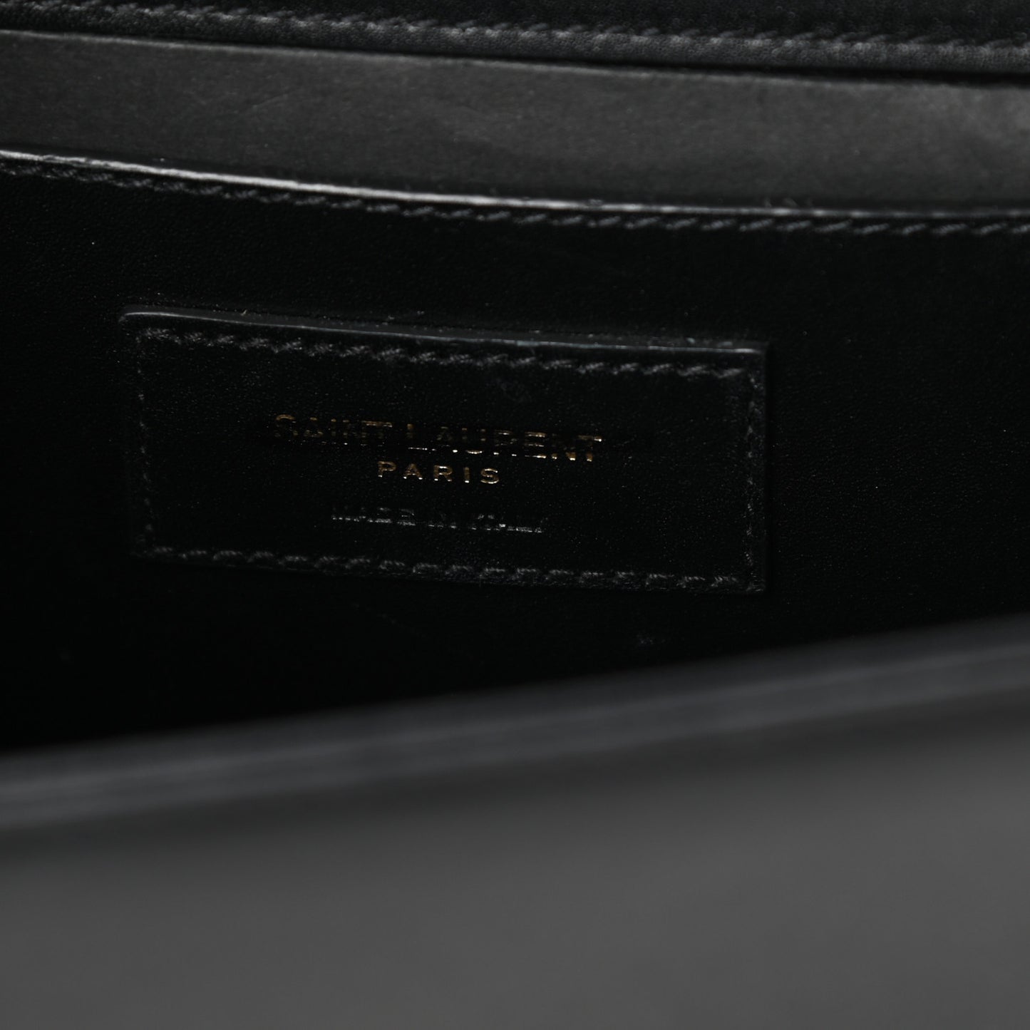 Smooth Calfskin Medium Classic Monogram Kate Tassel Satchel Black