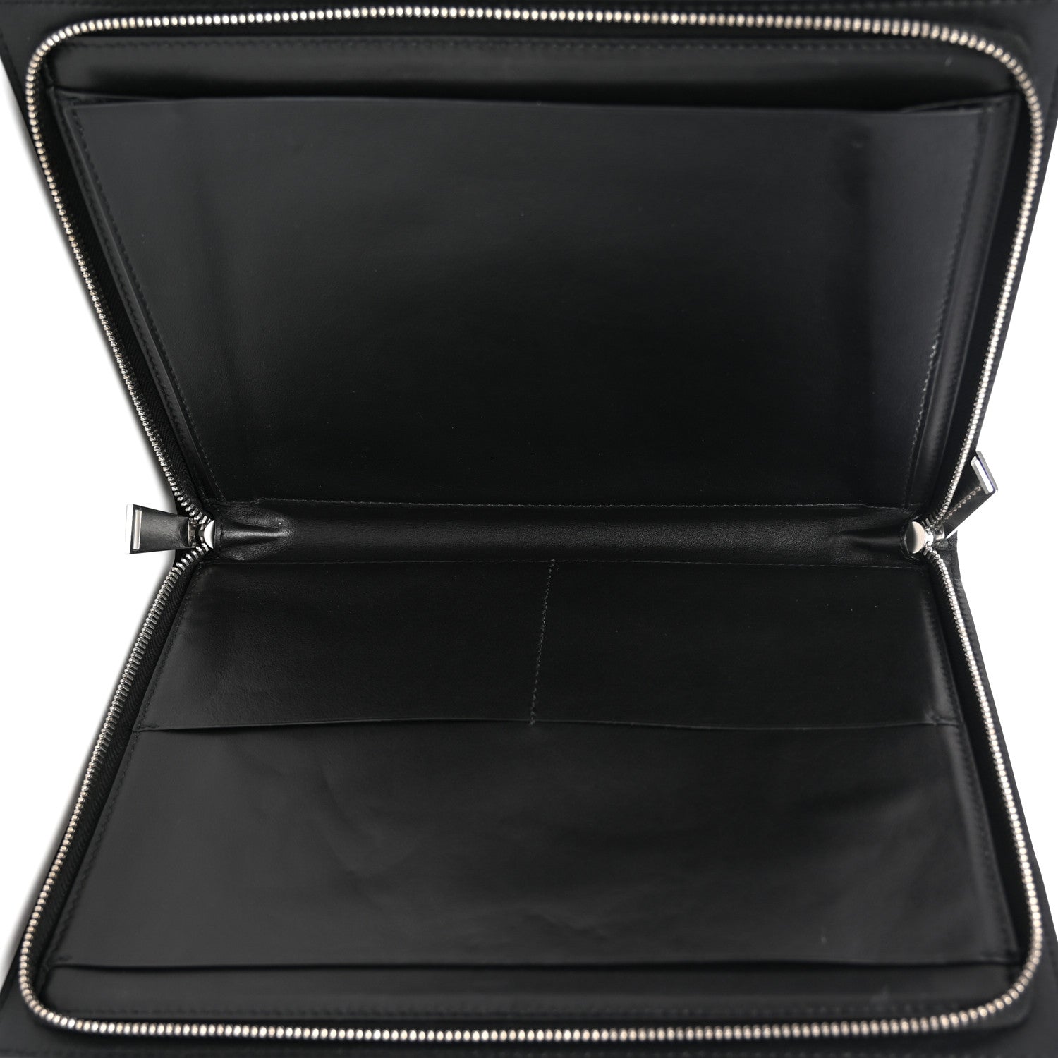 Bottega Veneta Calfskin Crocodile Embossed Document Case Black 5 of 8