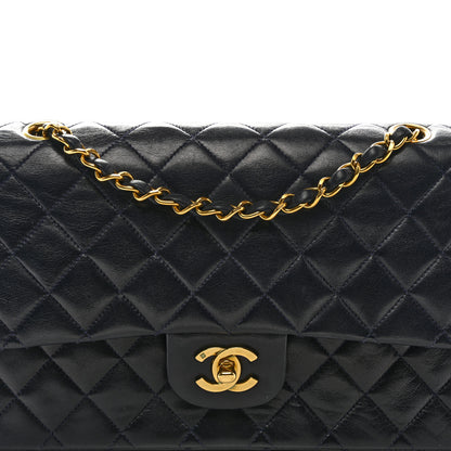 Chanel Lambskin Quilted Medium Double Flap Navy 8 of 12