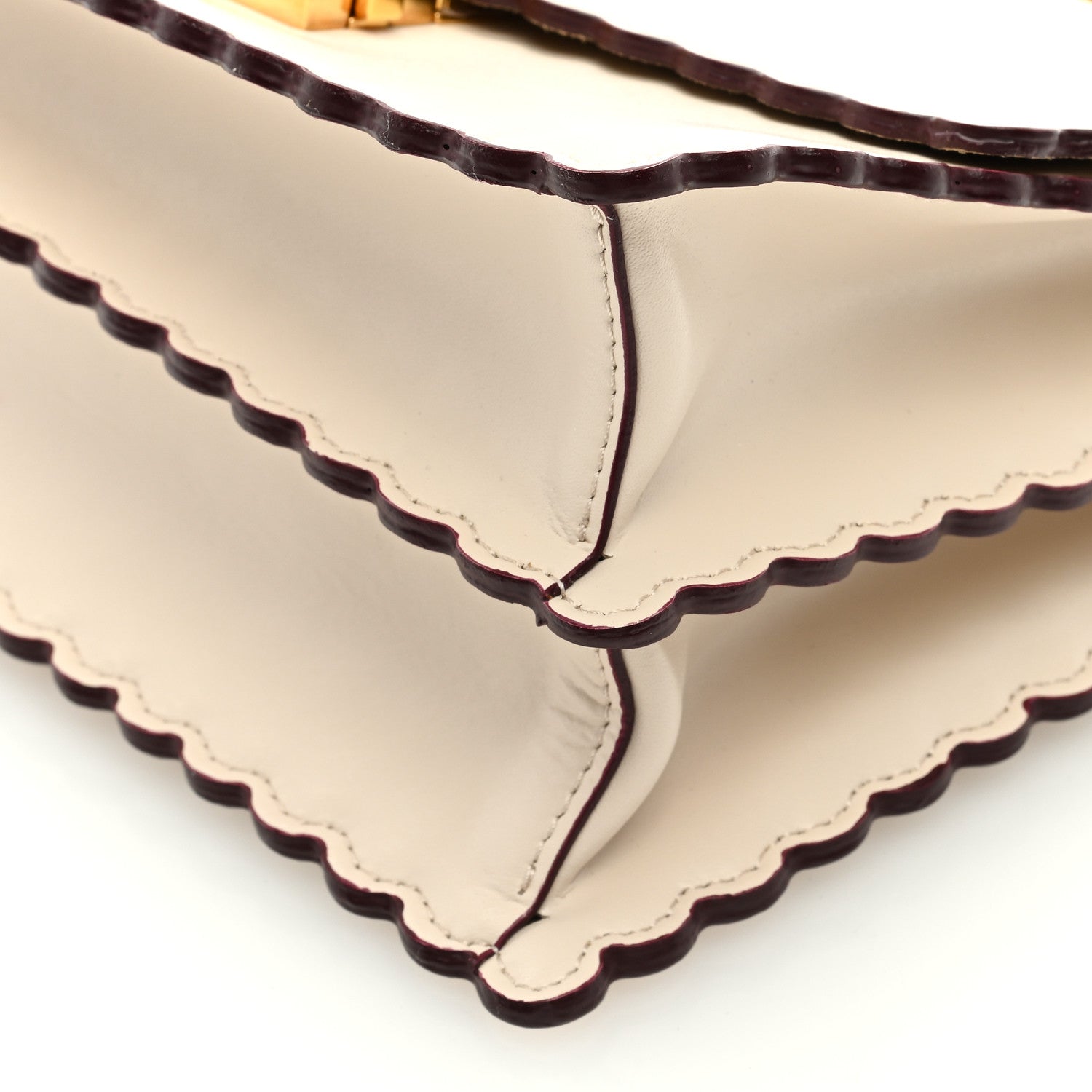 Fendi Vitello Liberty Scalloped Studded Small Kan I Shoulder Bag Camelia 8 of 8