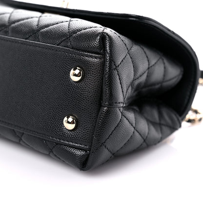 Chanel Caviar Quilted Mini Coco Handle Flap Black 9 of 9