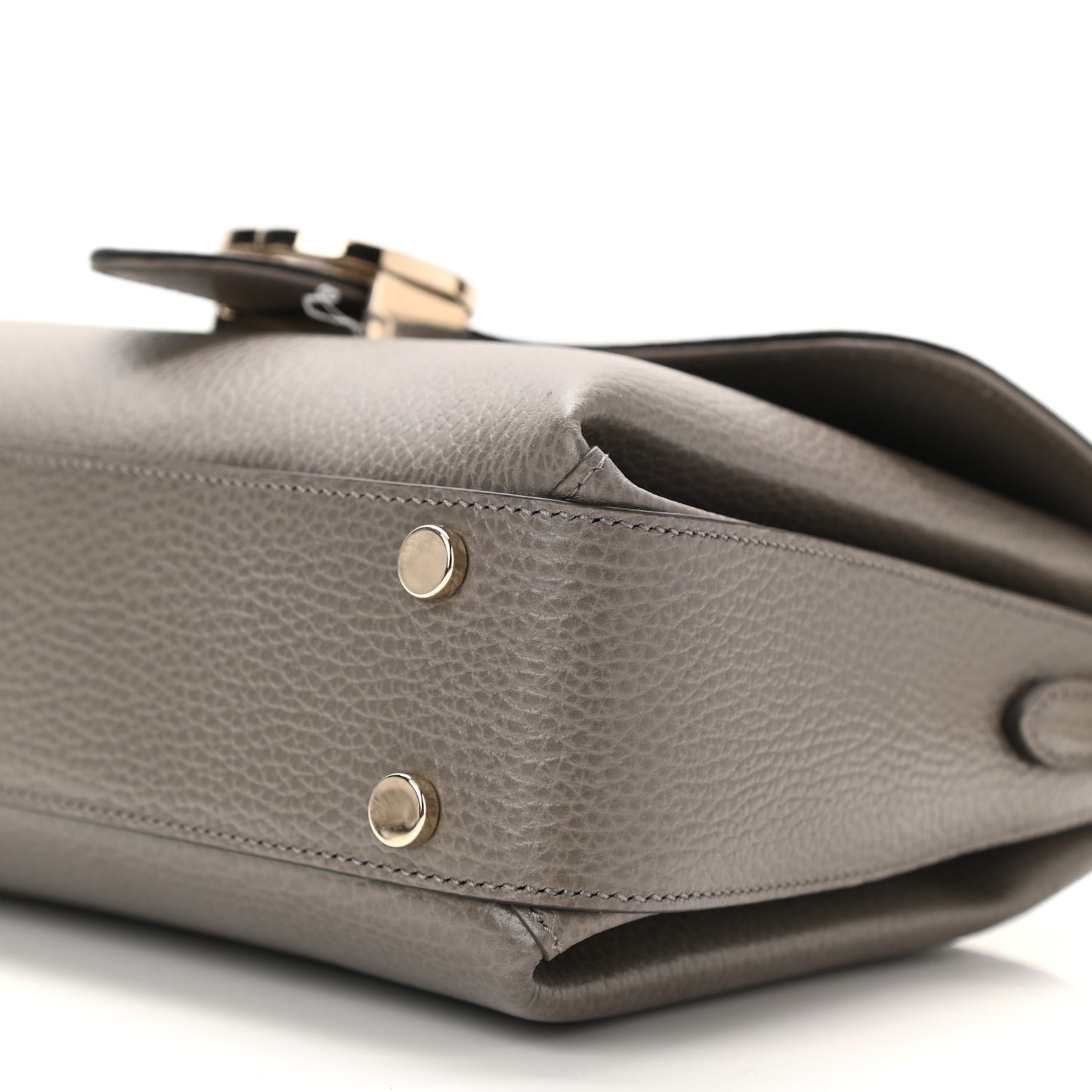 Dollar Calfskin Interlocking G Top Handle Shoulder Bag Loess