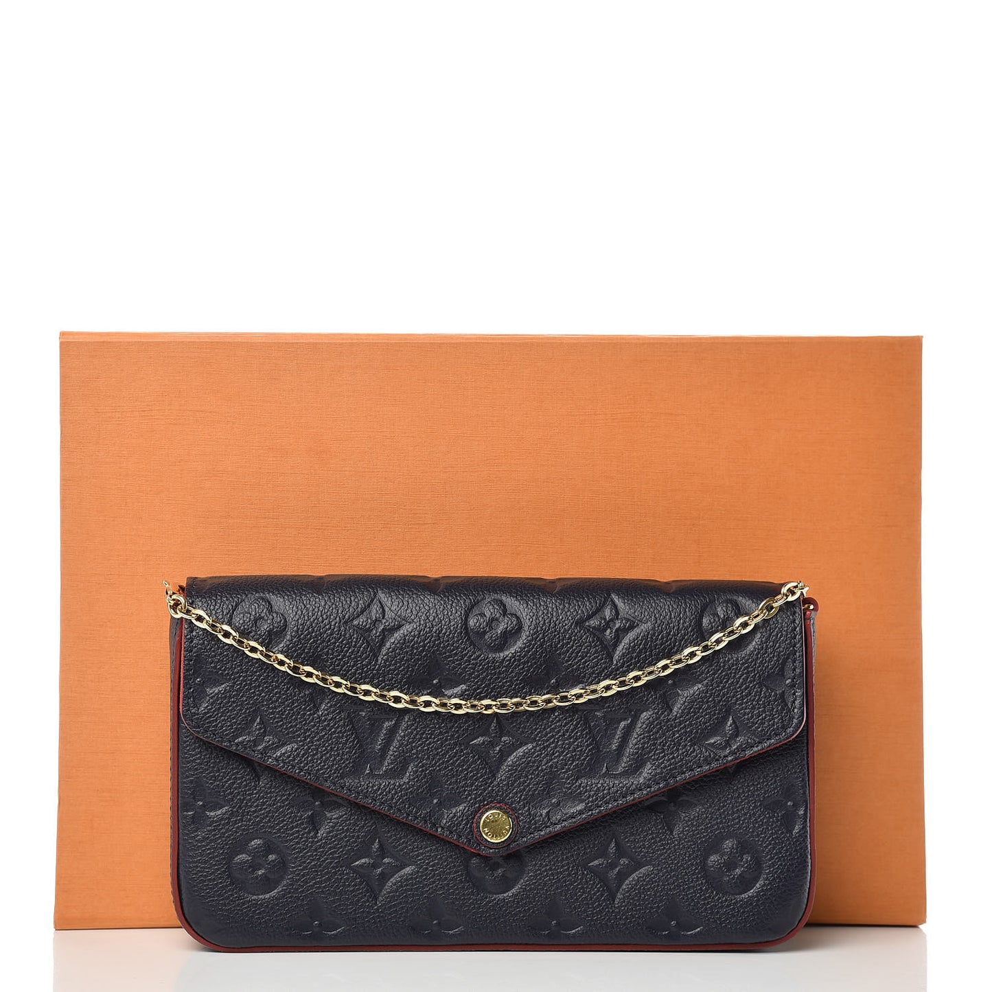 Empreinte Pochette Felicie Chain Wallet Marine Rouge