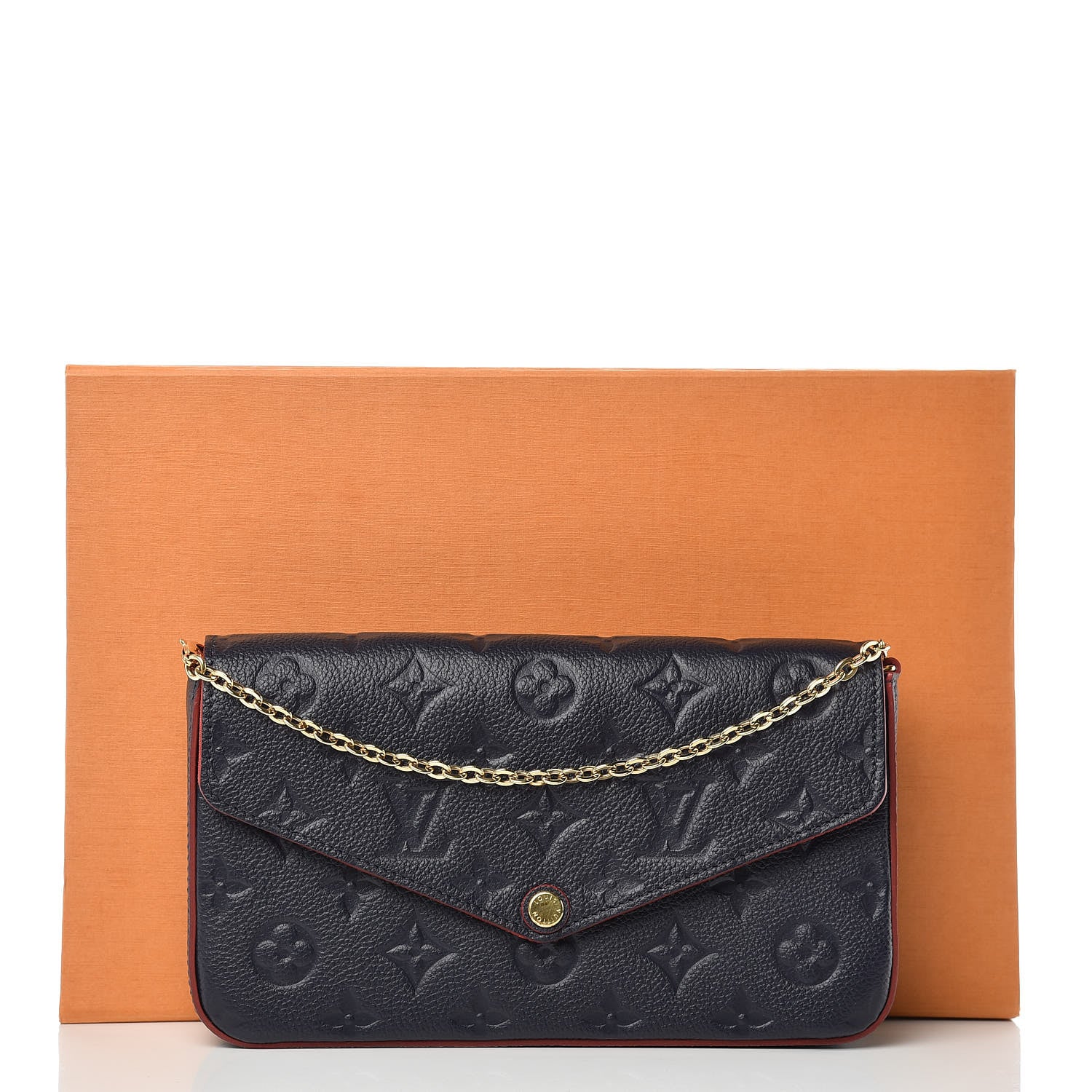 Louis Vuitton Empreinte Pochette Felicie Chain Wallet Marine Rouge 11 of 11