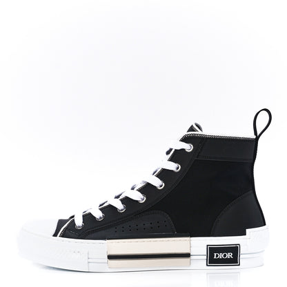 Christian Dior Oblique Kumo Mens B23 High Top Sneakers 40 Black Beige 1 of 8