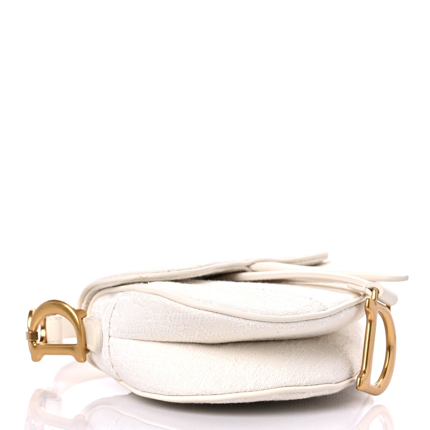Oblique Mini Saddle Bag White