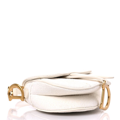 Christian Dior Oblique Mini Saddle Bag White 4 of 11