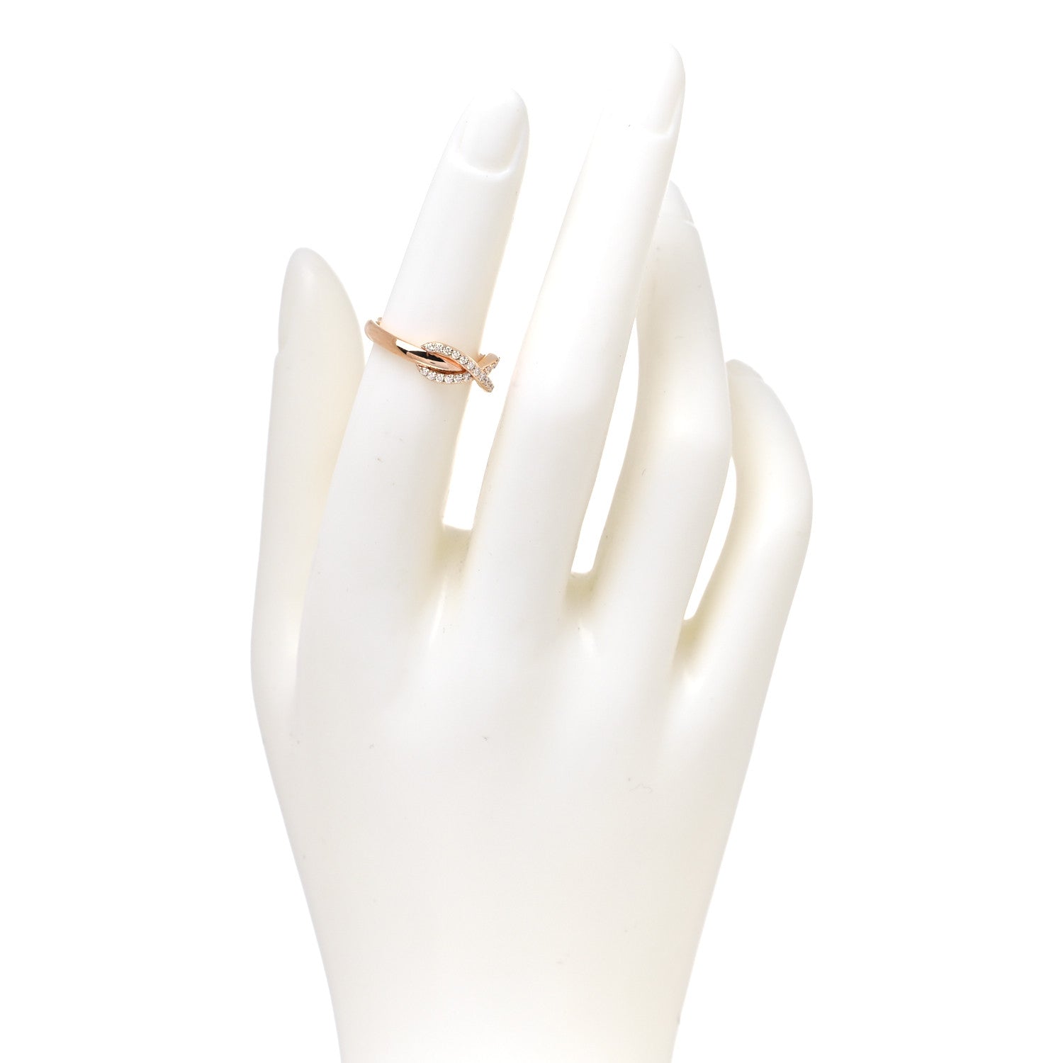 Tiffany 18K Rose Gold Diamond Infinity Ring 47 4 2 of 4