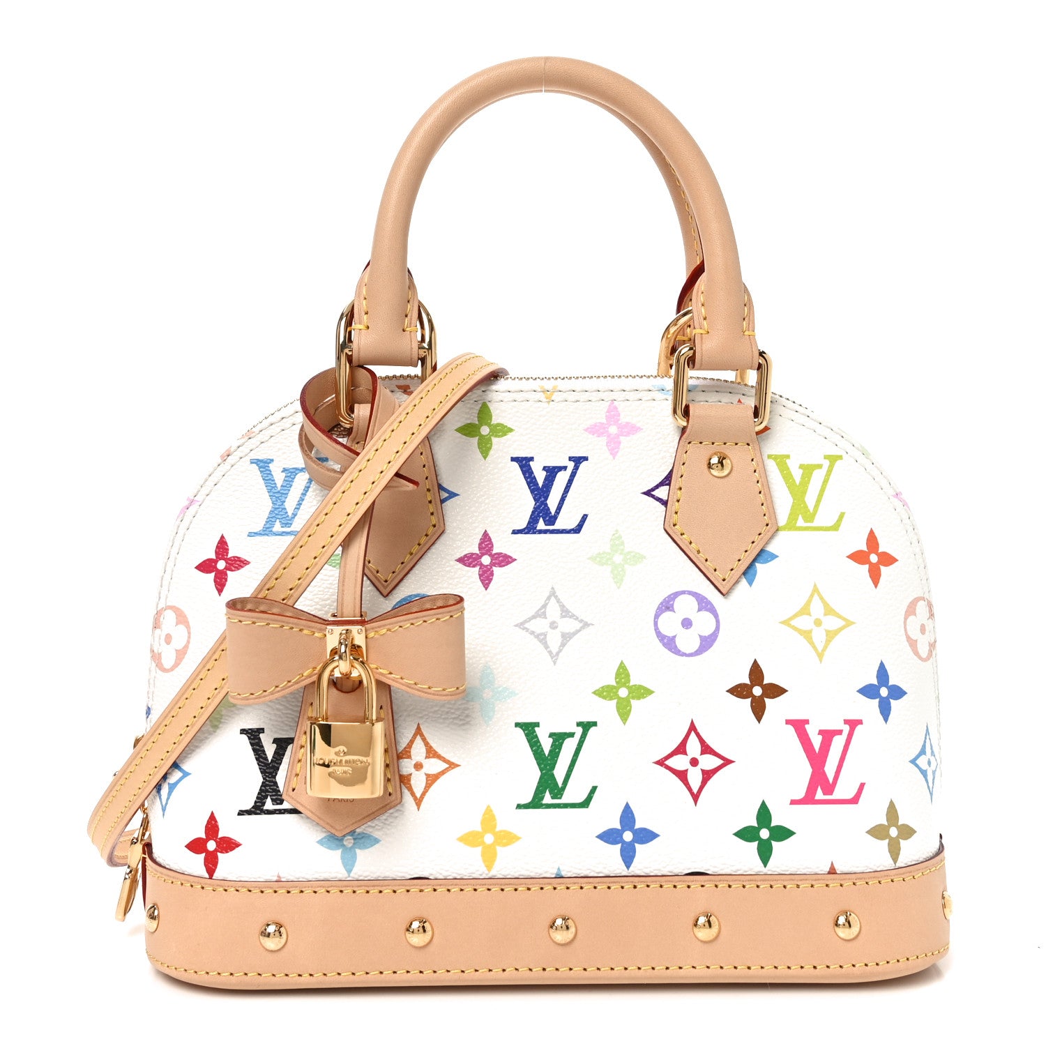 Louis Vuitton LV x TM Monogram Multicolor Alma BB White 1 of 9