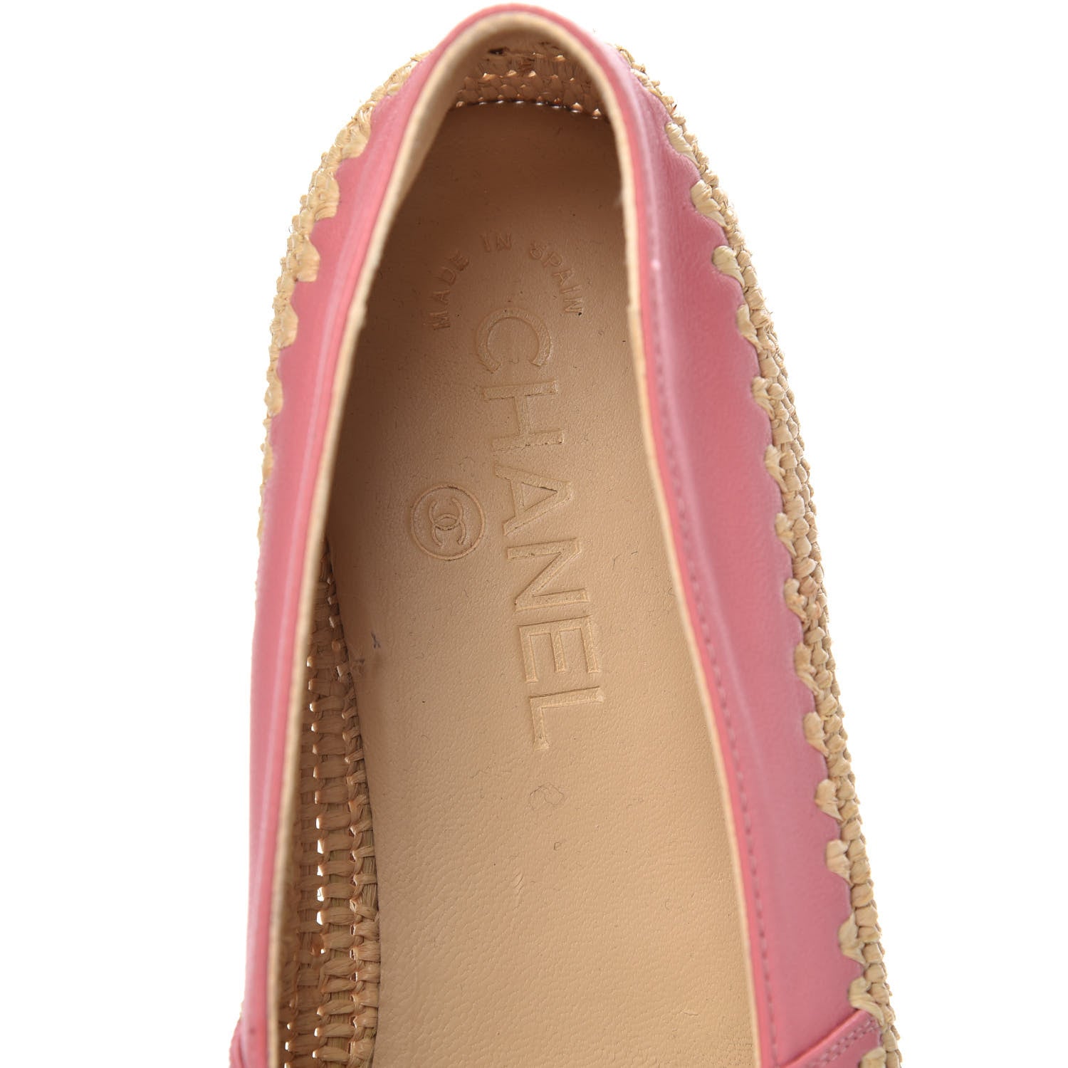 Chanel Lambskin Grosgrain CC Espadrilles 39 Pink 6 of 10