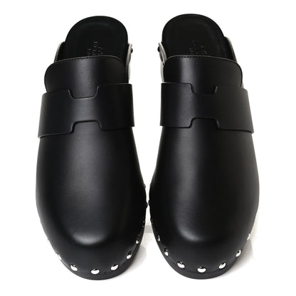 Hermes Calfskin Calya Mules 39 Black 5 of 12