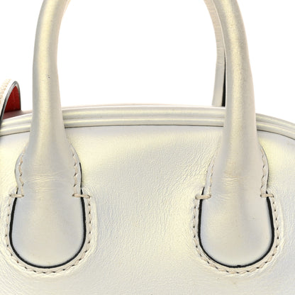 Christian Louboutin Iridescent Calfskin Paris Nano Collage Marie Jane Tote White 8 of 19