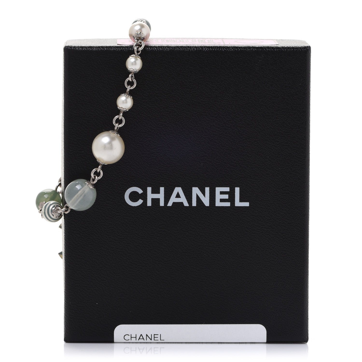 Chanel Enamel Pearl CC Bracelet Silver 5 of 5