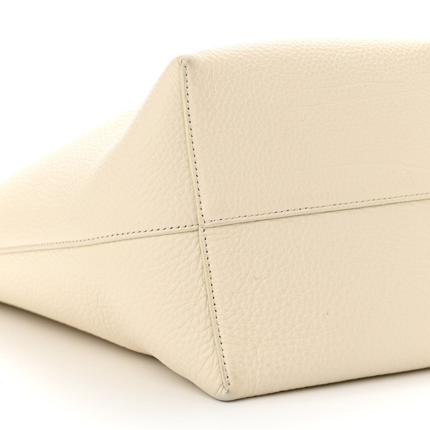 Grained Calfskin Medium N/S Park Tote Ivory