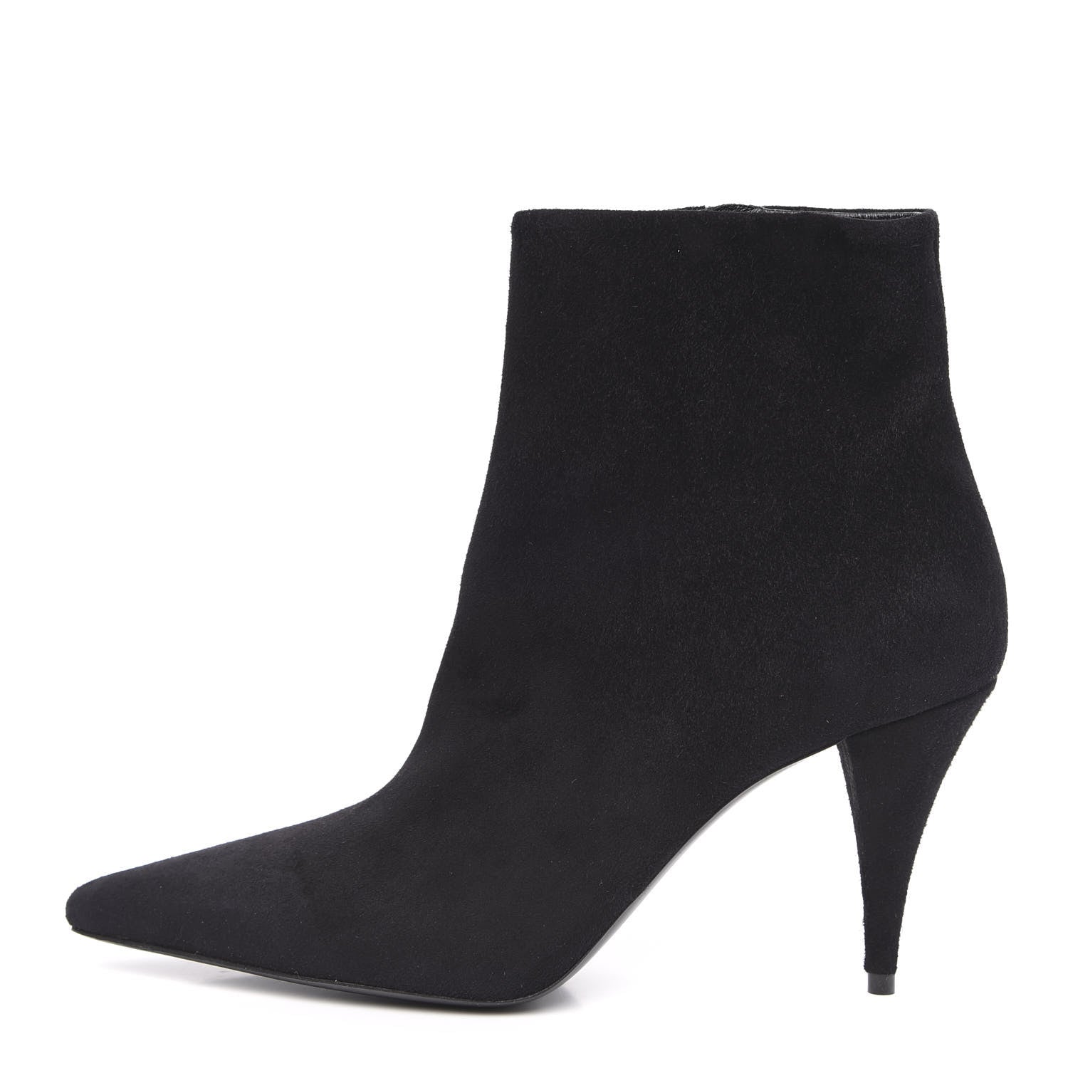 Saint Laurent Suede Kiki Ankle 85 Zip Boot 37.5 Black 1 of 7