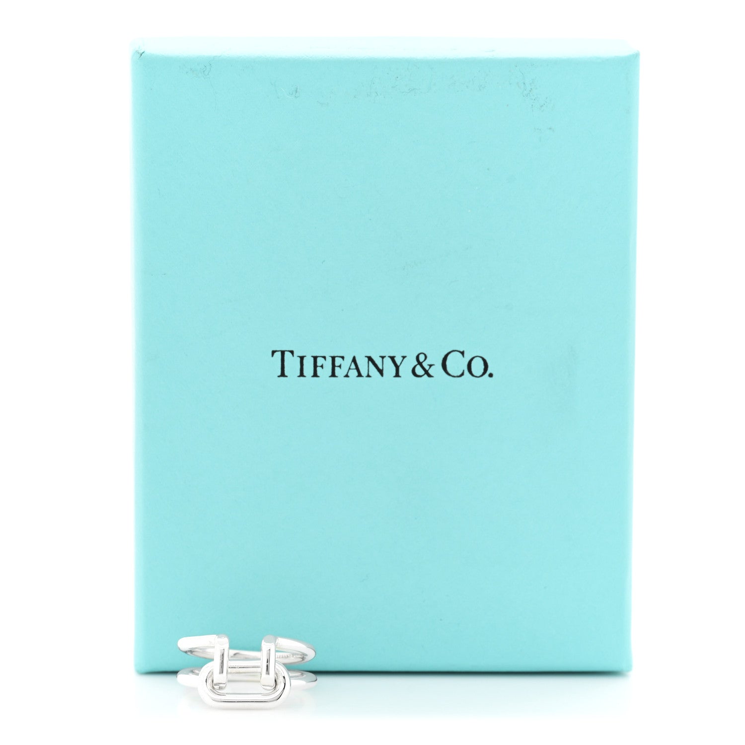 Tiffany Sterling Silver HardWear Two-Row Ring 53 6.5 5 of 5