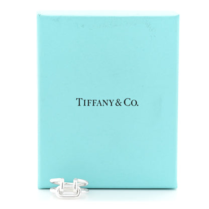 Tiffany Sterling Silver HardWear Two-Row Ring 53 6.5 5 of 5