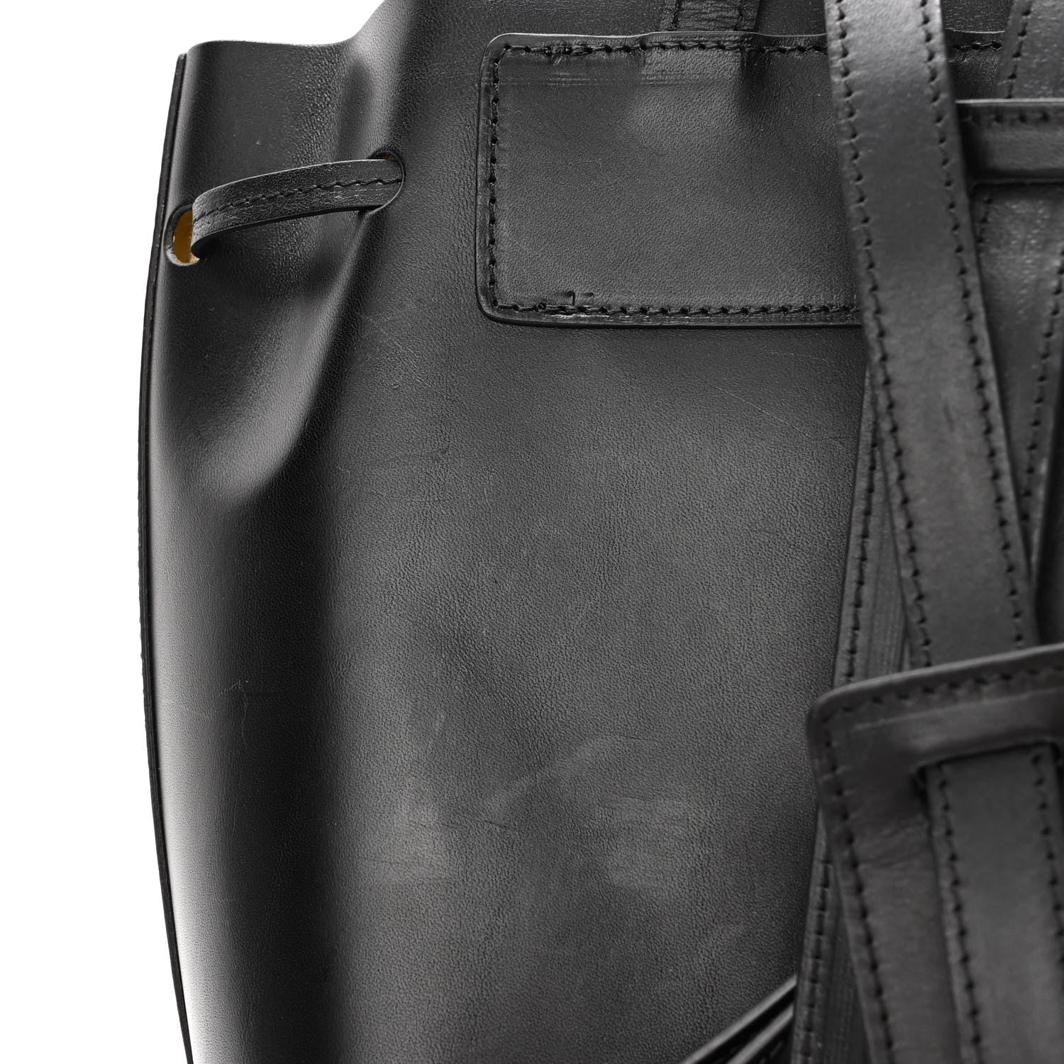 Mansur Gavriel Calfskin Backpack Bag Black Gold 12 of 12