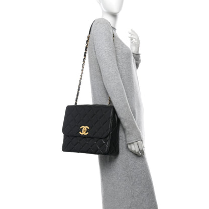 Chanel Caviar Quilted XL Single Flap Black 2 of 12