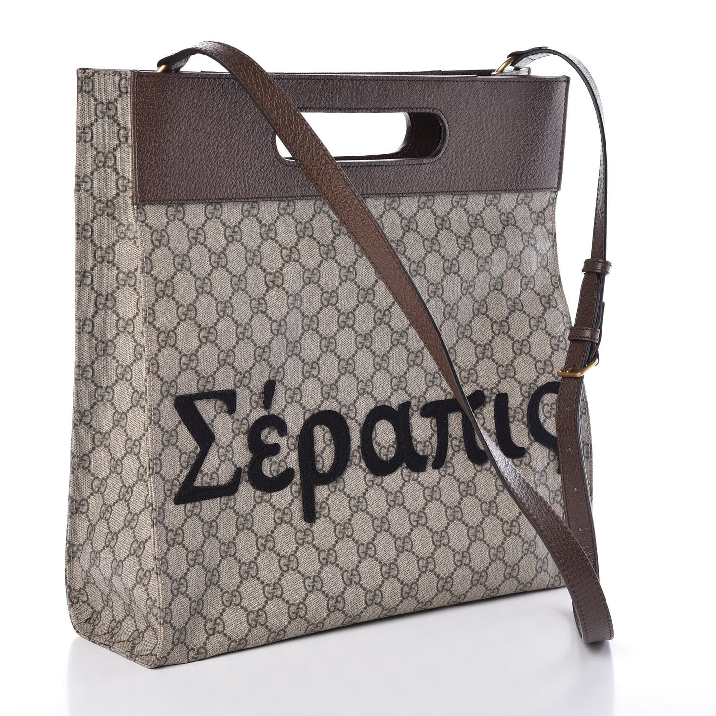 X DISNEY Soft GG Supreme Monogram Donald Duck Slip Handle Vertical Tote Beige New Acero