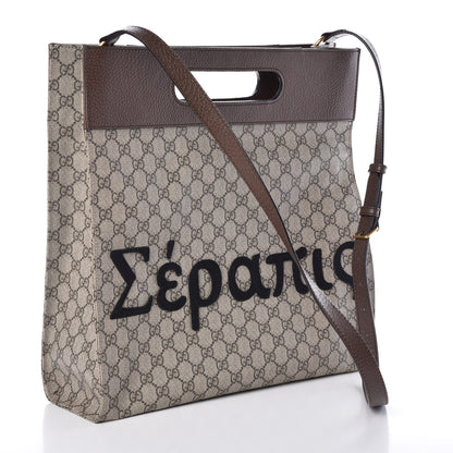 Gucci X DISNEY Soft GG Supreme Monogram Donald Duck Slip Handle Vertical Tote Beige New Acero 3 of 9