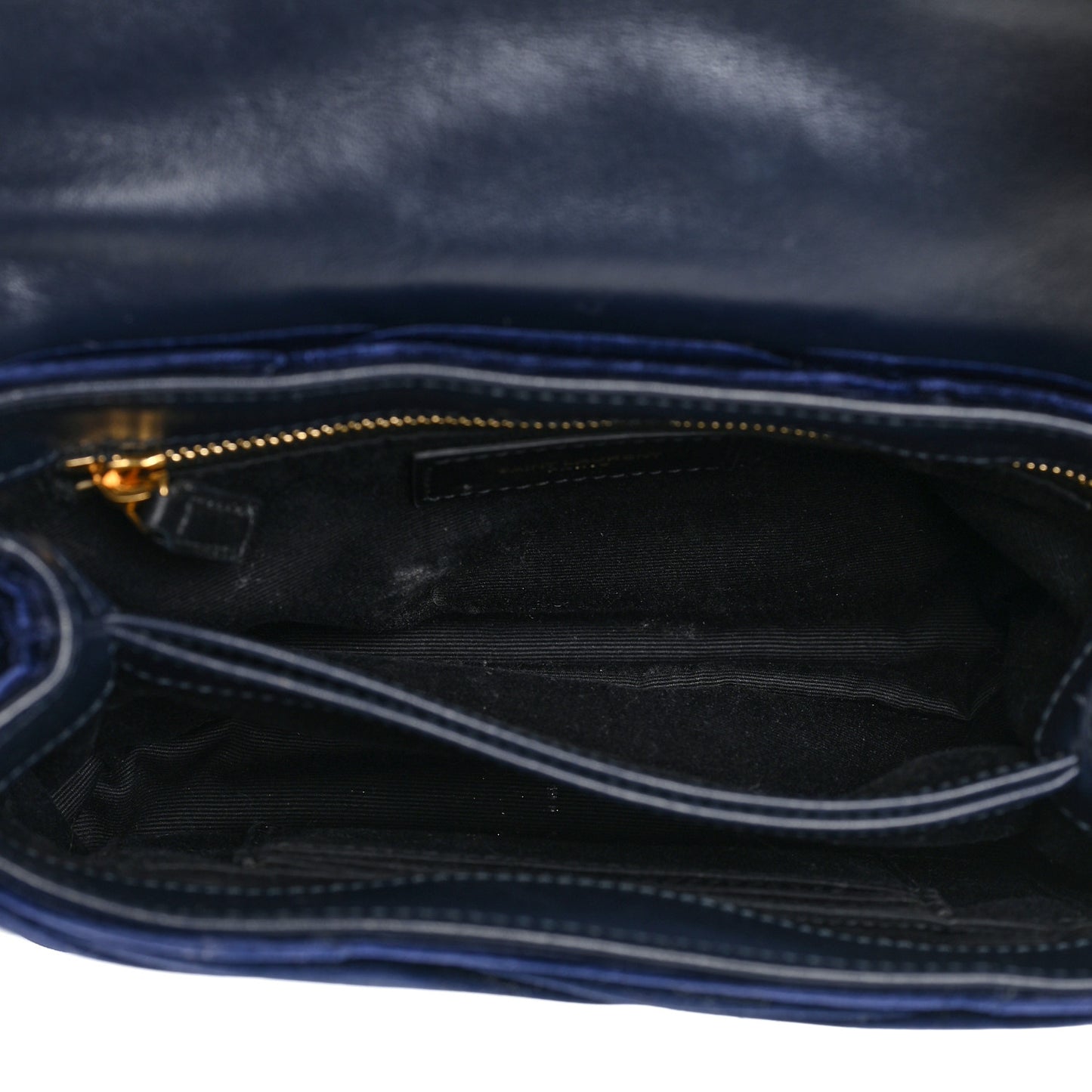 Velvet Y Quilted Monogram Toy Loulou Crossbody Bag Navy