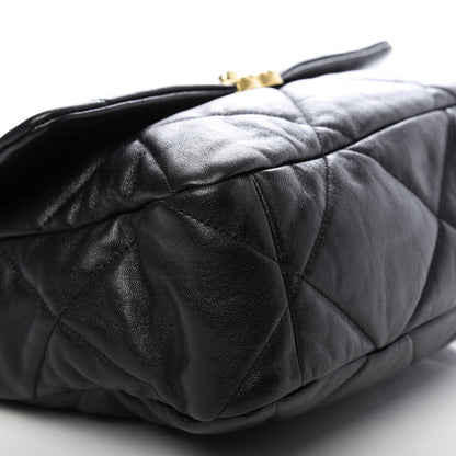 Chanel Goatskin Quilted Large 19 Flap Black 6 of 9