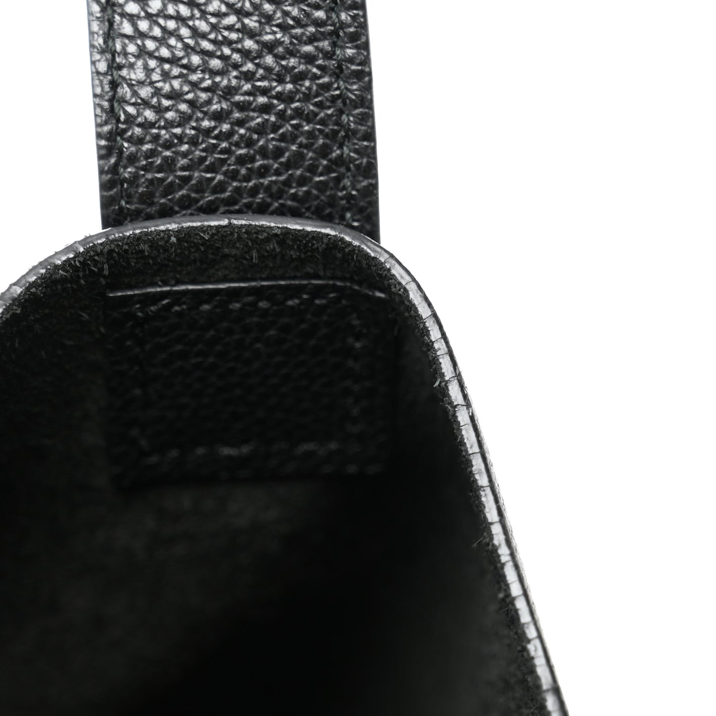 Calfskin Mens Logo Vertical Shopping Tote Black