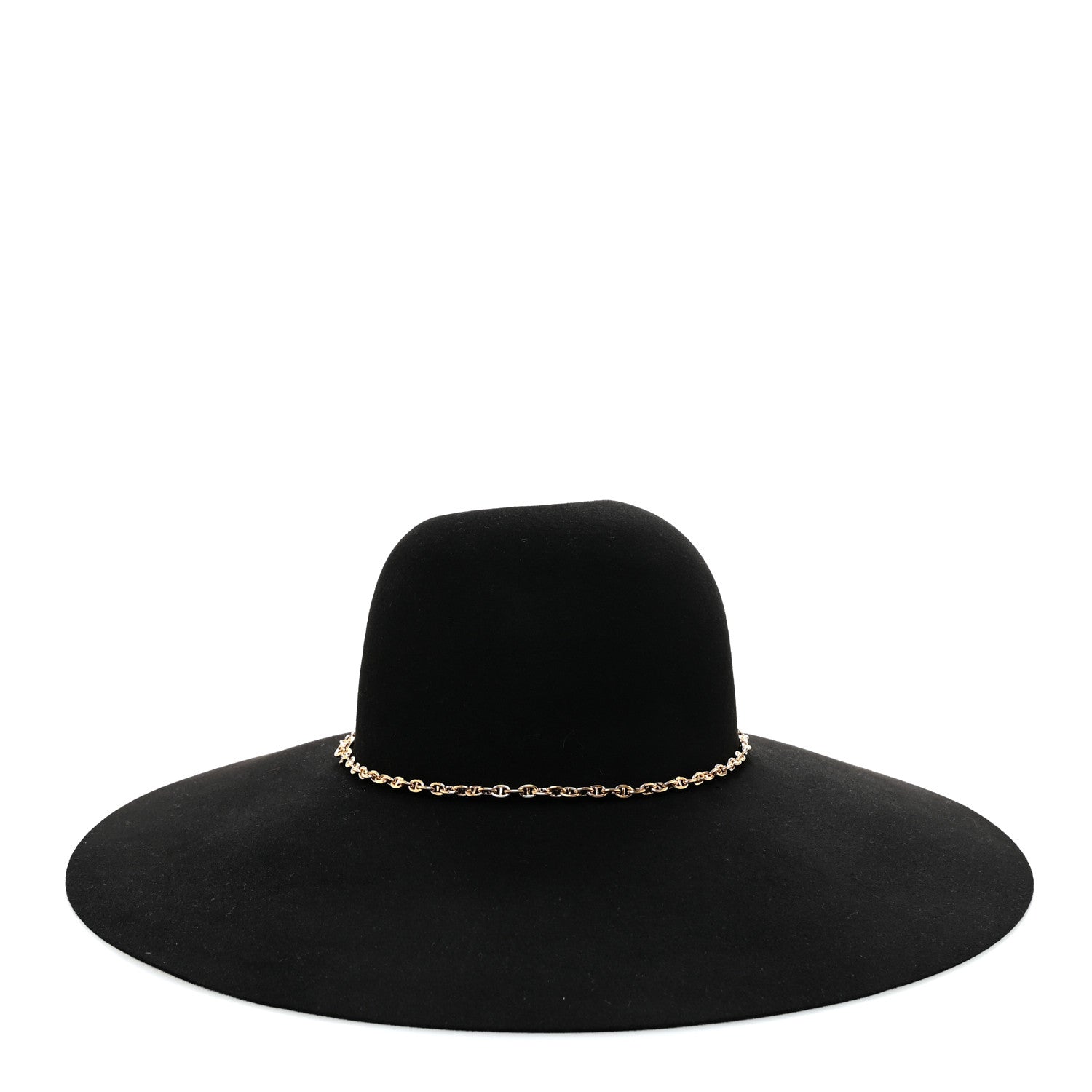 Hermes Beaver Felt Bruna Chaine d'Ancre Hat 58 Black 4 of 12