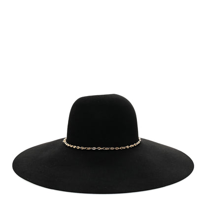 Hermes Beaver Felt Bruna Chaine d'Ancre Hat 58 Black 4 of 12