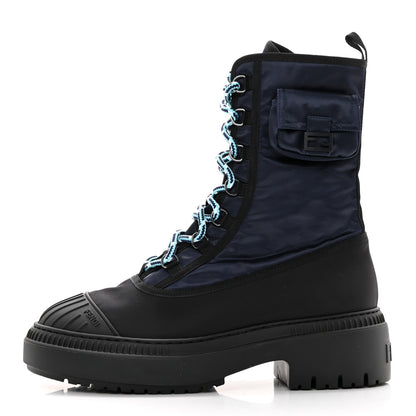 Fendi Nylon Baguette Domino 50mm Biker Boots 41 Eddie Black 1 of 10