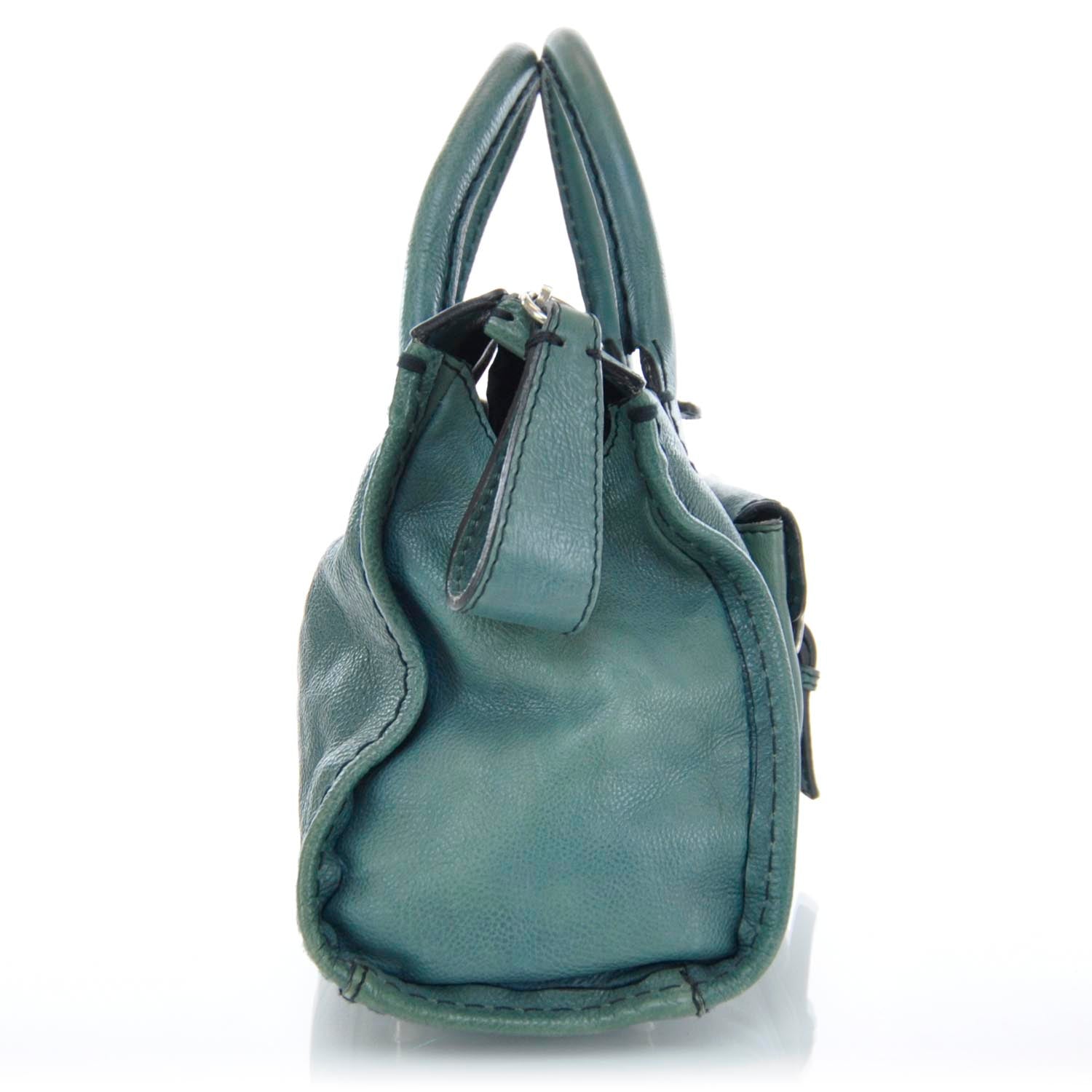 Chloe Leather Edith Satchel Green 5 of 9