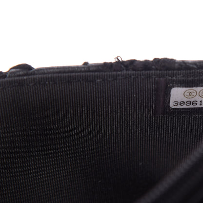 Chanel Calfskin Crochet 19 Wallet On Chain WOC Black 10 of 10