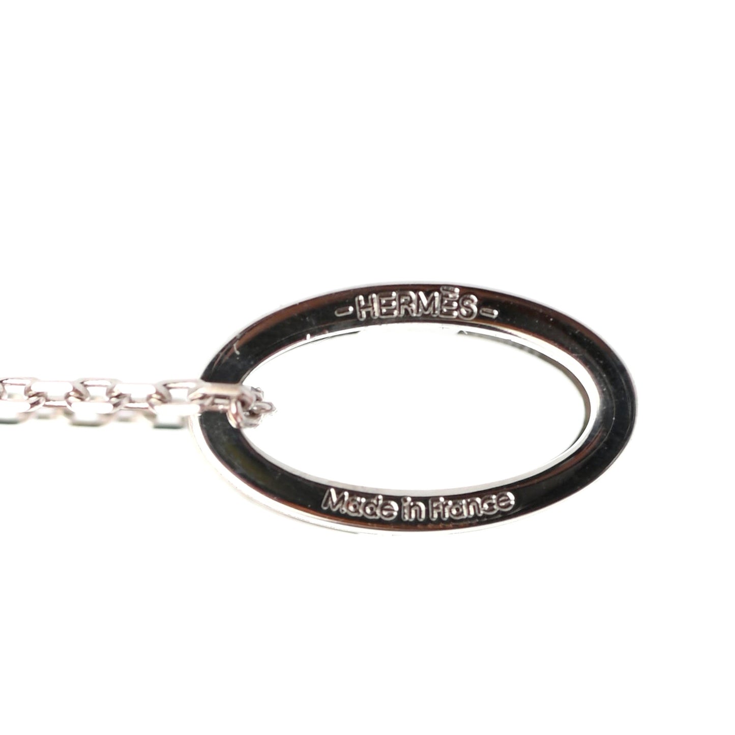 Lacquered Palladium Pop H Pendant Necklace White