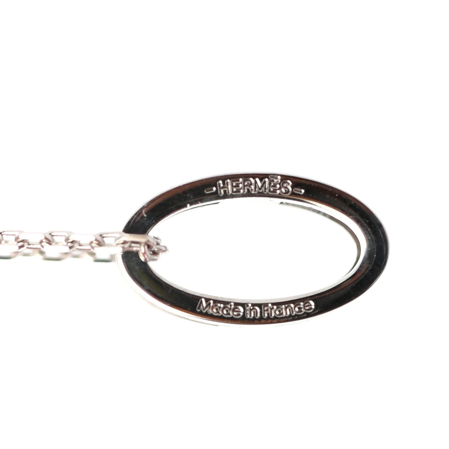 Hermes Lacquered Palladium Pop H Pendant Necklace White 4 of 4