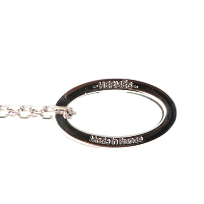 Hermes Lacquered Palladium Pop H Pendant Necklace White 4 of 4