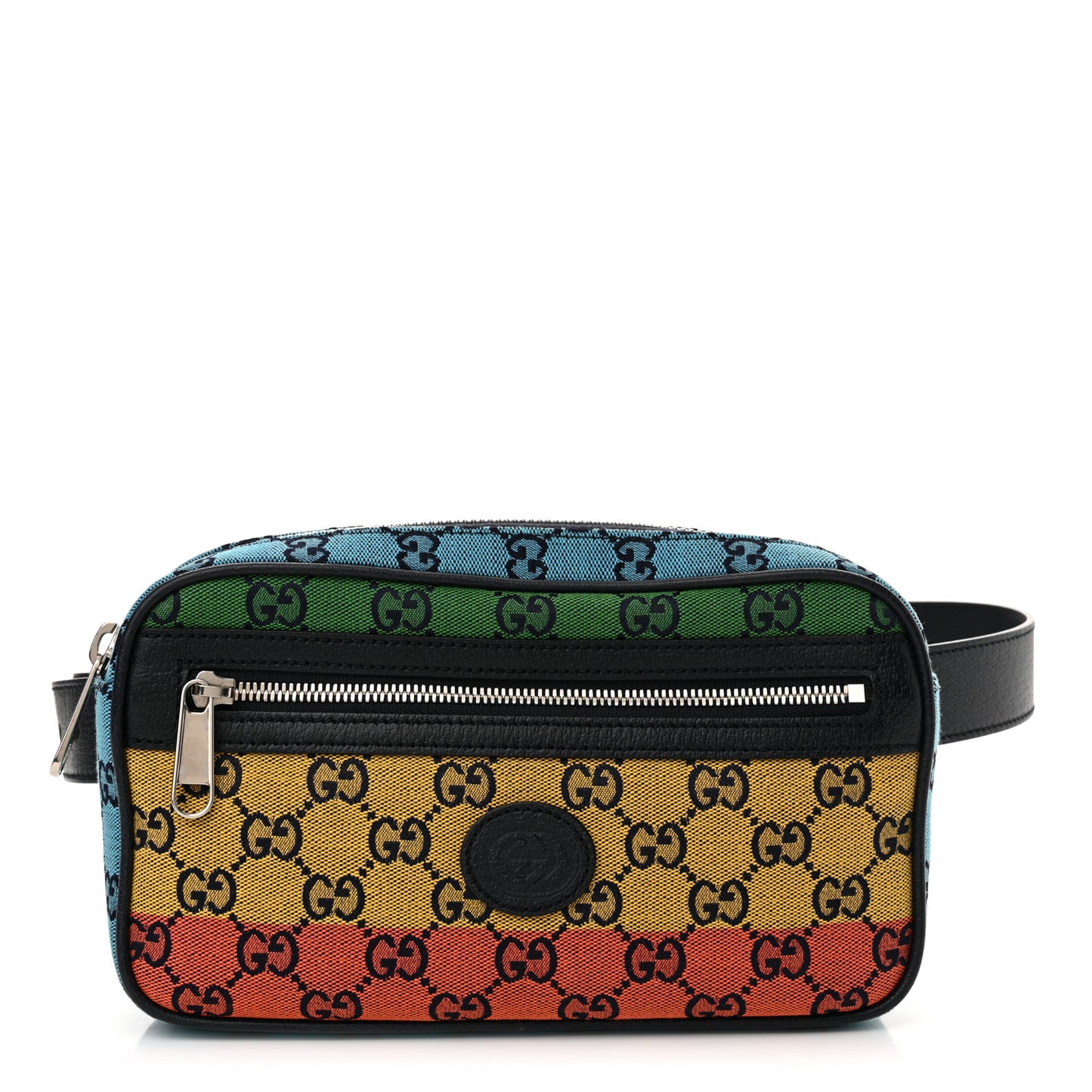 Monogram Multicolor Retro Interlocking G Belt Bag 95 38 Blue Rainbow Light Blue