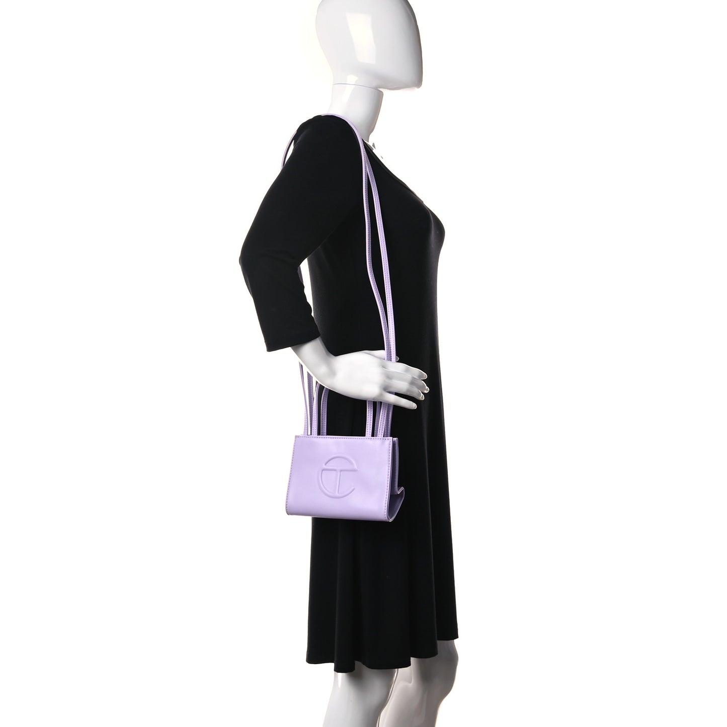 Vegan Leather Small Shopping Bag Lavender