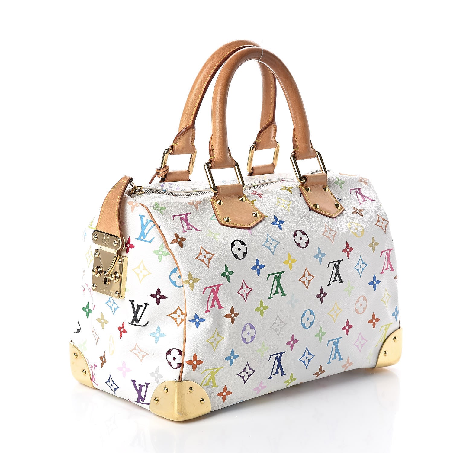Louis Vuitton Monogram Multicolor Speedy 30 White 3 of 10