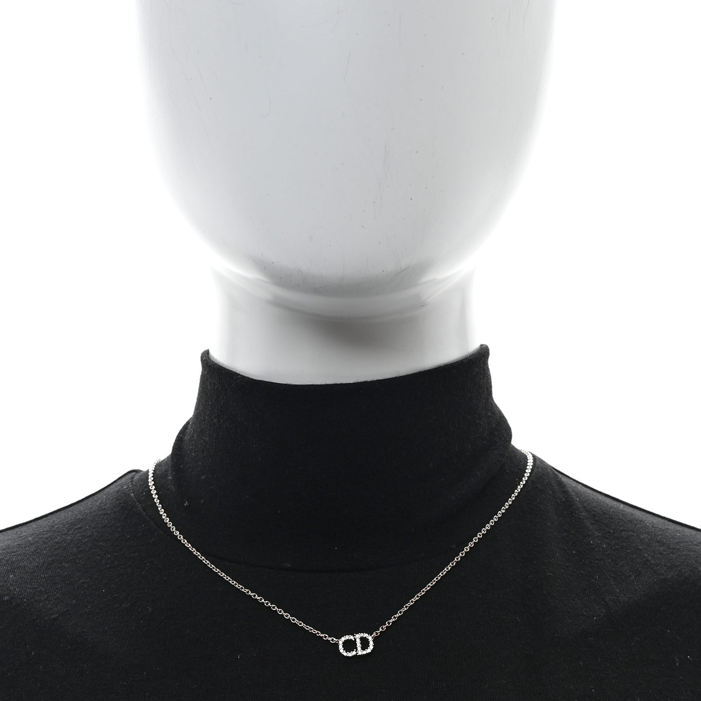 Metal Crystal Clair D Lune Necklace Gold