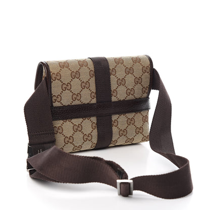 Gucci Monogram Waist Pouch Bag Dark Brown 3 of 10